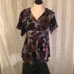 Purple and black blouse